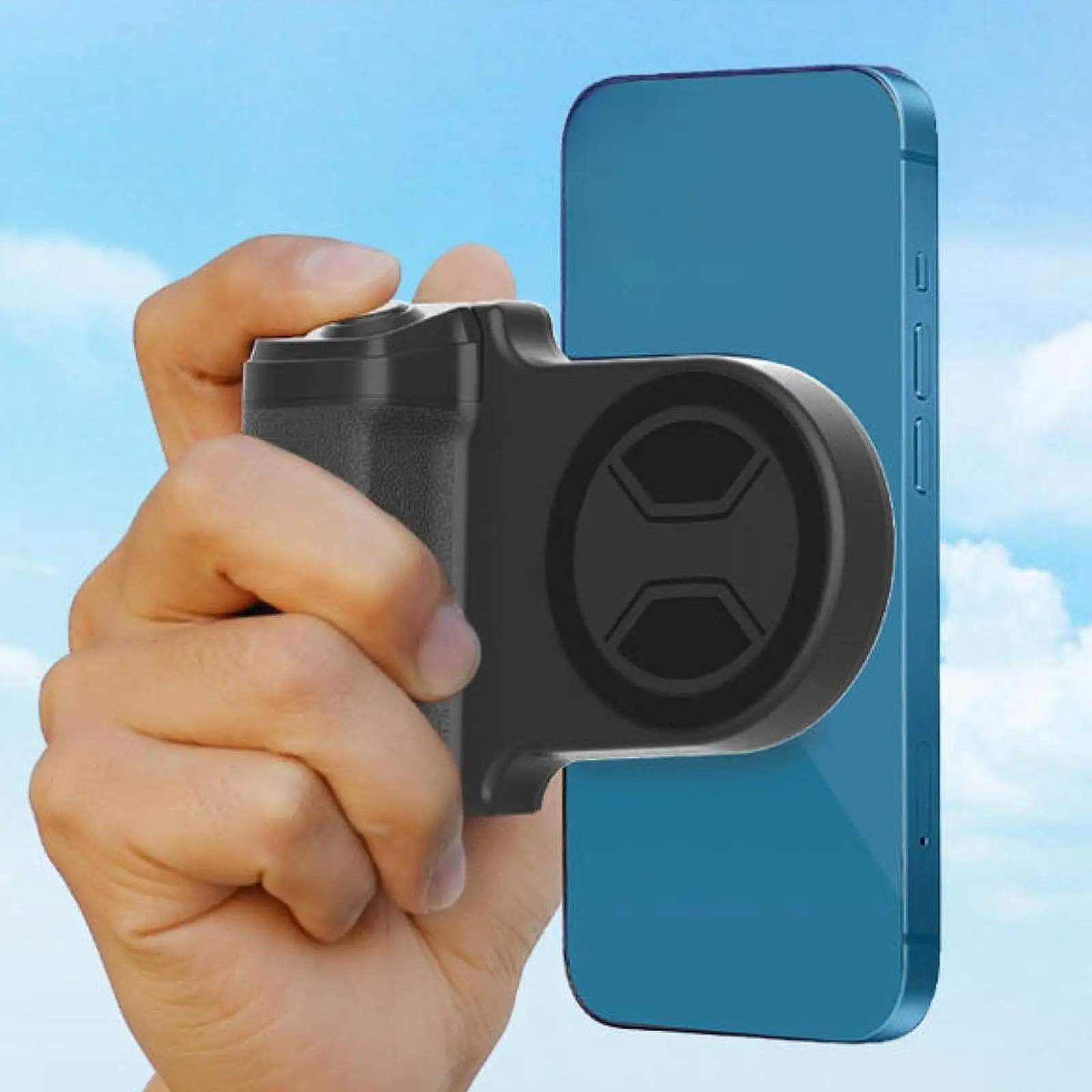 1/4 Screw Nut Tripod Mount Wireless Shutter Remote Magnetic Phone Camera Grip