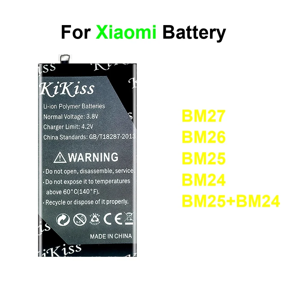 

Mobile Phone Battery Long-Lasting BM25+BM24 BM27 BM24 2800-3100Mah For Xiaomi Mix Fold 2 MI 1 M2011j18c 1ST