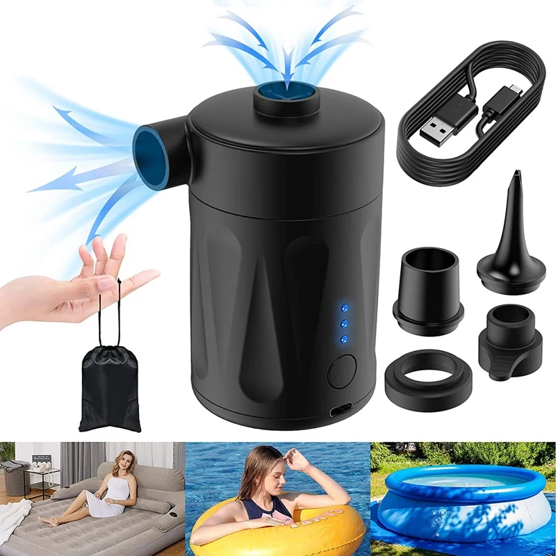 Air Charging Pump 3.7V 4000Mah USB TPY-C Fast Mini Outdoor Vacuum Pump Portable Electric Outdoor Charging Pumps