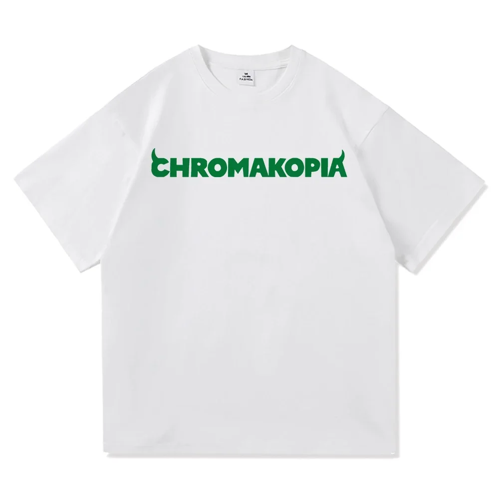 Men Women Tyler The Creator Chromakopia T Shirt Aesthetic Letter Print T-Shirt High Quality Cotton Round Neck Tees Shirts