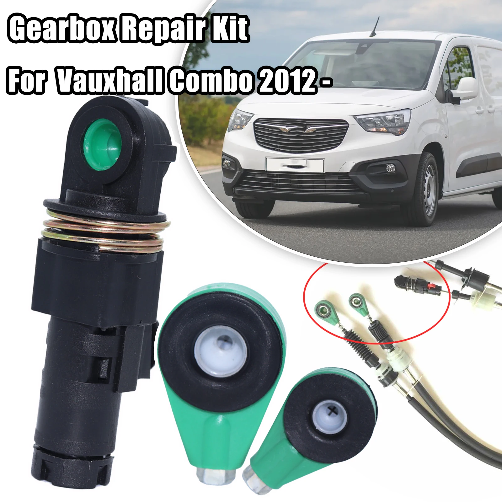 

For Vauxhall Combo 2012 2013 2014 - Gearbox Repair Kit Abarth Manual Gear Shift Selector Lever Linkage Change Control Cable End