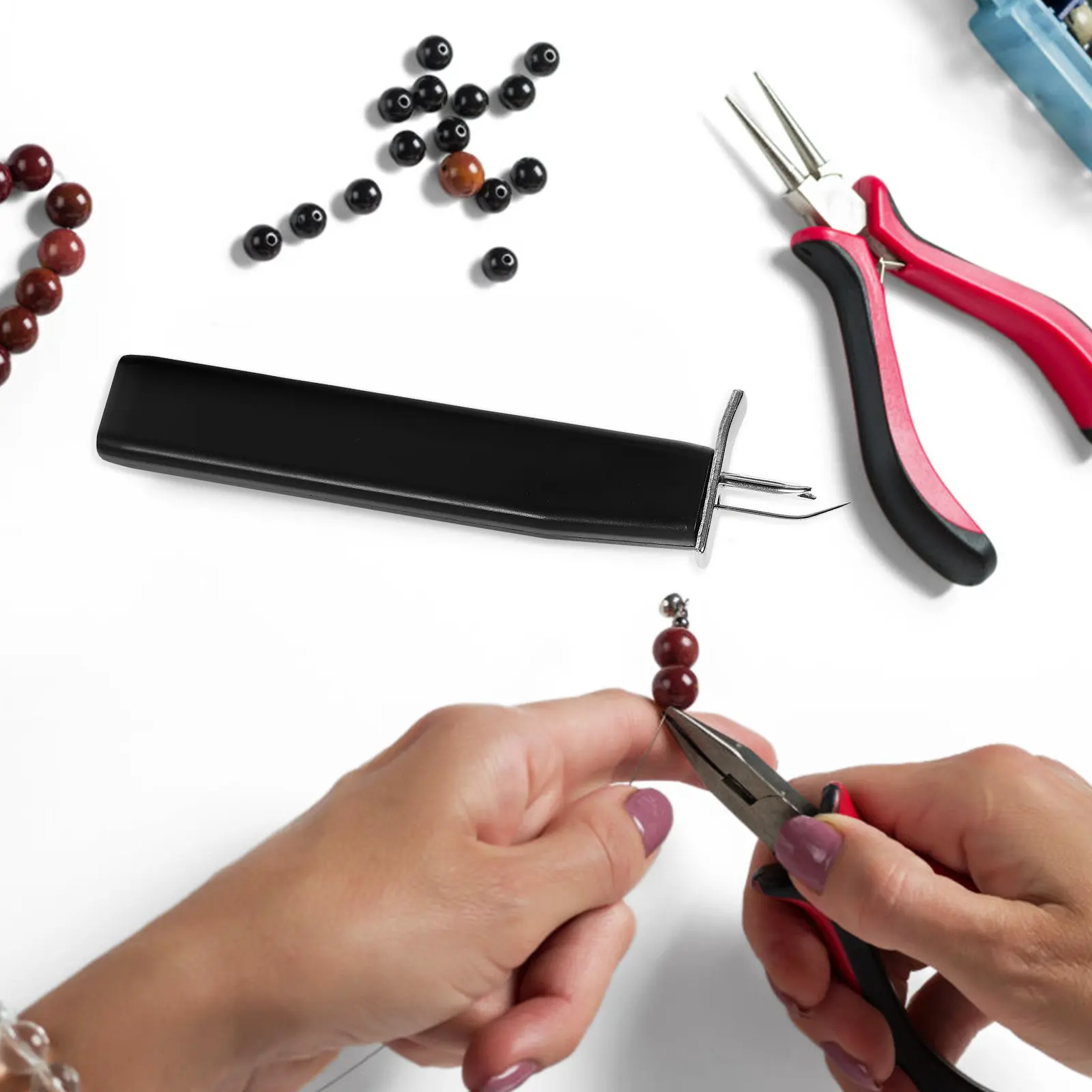 

Beading Knotting Tool Nylon Iron Material Lightweight Bead Knotter Manual Jewelry Strings Knotter for Craft DIY Knotting Supply