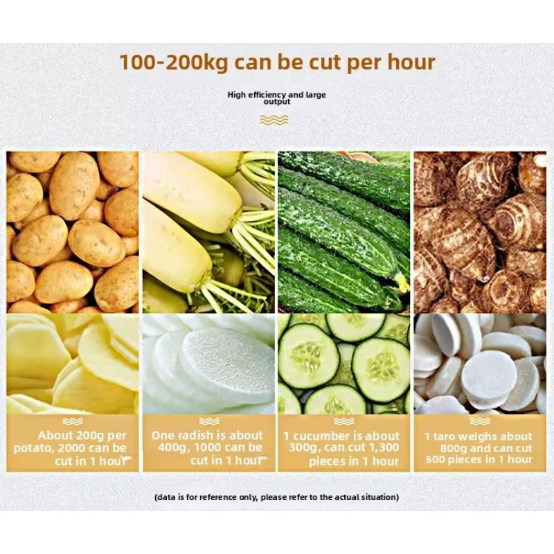 Macchina commerciale per la lavorazione degli alimenti per tagliare frutta e verdura in acciaio inossidabile multifunzionale