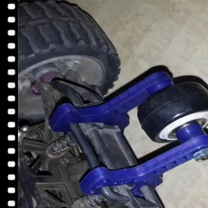 Front Stand Up Wheel High Speed Raise Head Tire for 1/10 Scale HSP 94111 94188 RC Car Model Anti-roller Tyre