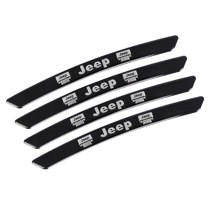 

4PCS Aluminum Alloy Car Wheel Hub Sticker for Jeep Renegade Wrangler JK JL Grand Cherokee Compass Patriot Rim Trim Decal