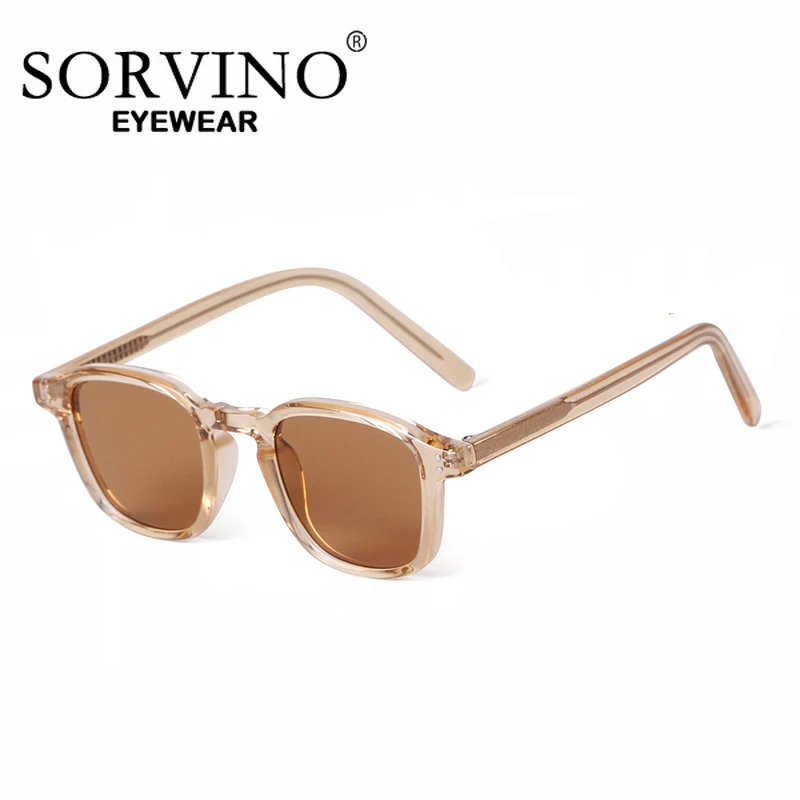 SORVINO Acetate Square Polarized Sunglasses Women Men Vintage Retro Brand Designer Drving Sun Glasses Female Male