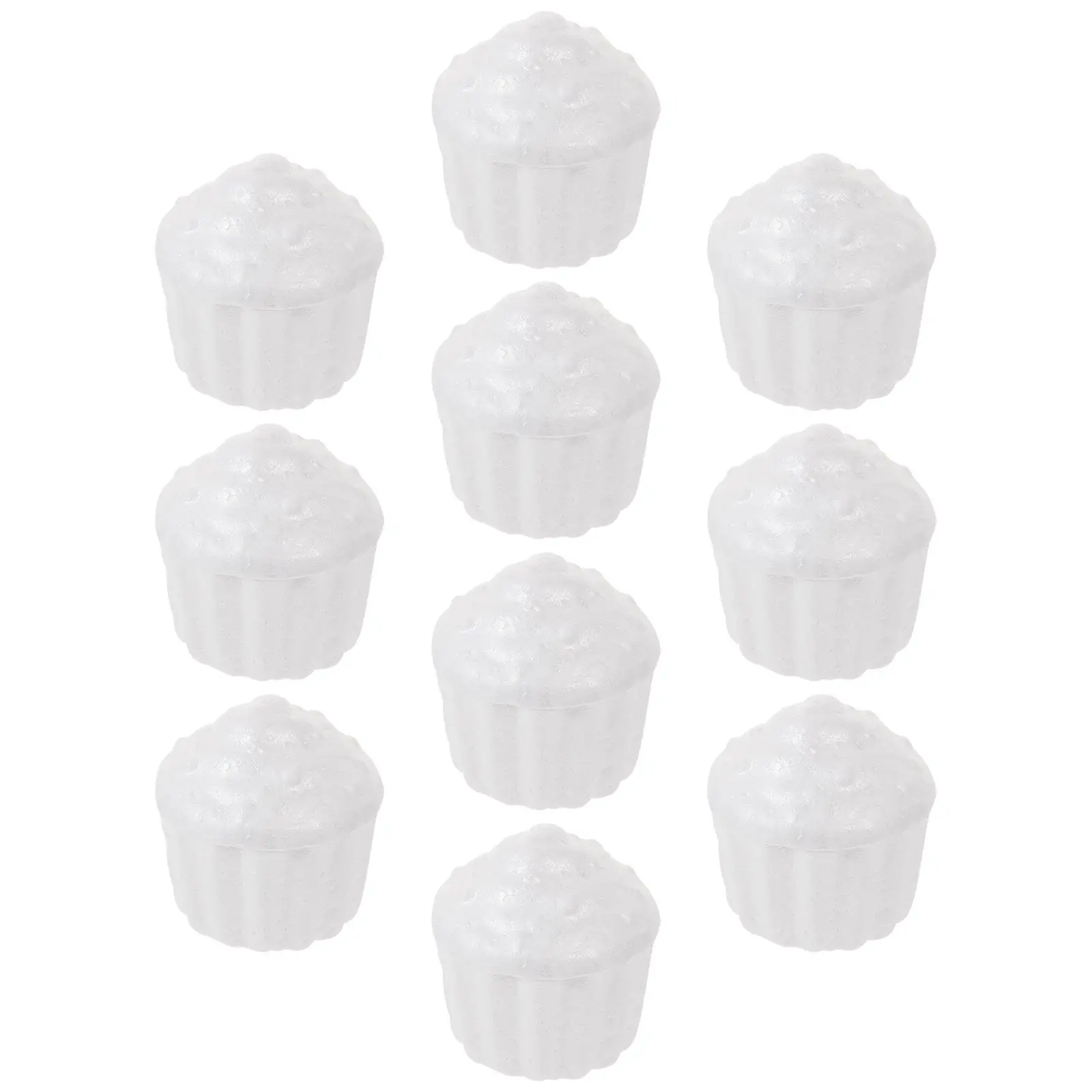 10Pcs 7.8cm Foam Cake Models for Children Creative Craft Projects Educational Art Activity Paint Color Glue Pin DIY Cake