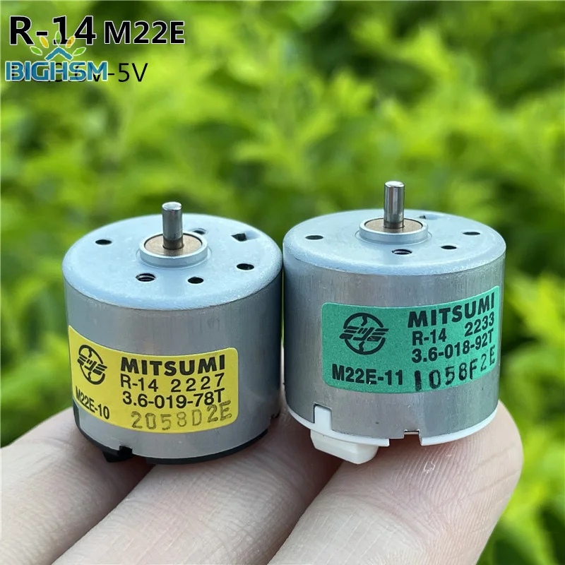 MITSUMI M22E-10 11/12 6 극 로터 310 DC 모터, 마이크로 22mm, 3.7V-6V 고속 엔진, 문신 기계 면도기