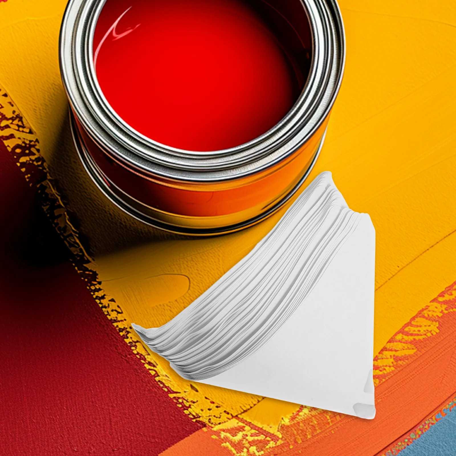 50 قطعة مرشح الطلاء المخروط كفاءة الترشيح العالية شبكة النايلون لمشاريع هواية اللوحة للسيارات مصفاة مخروط الطلاء