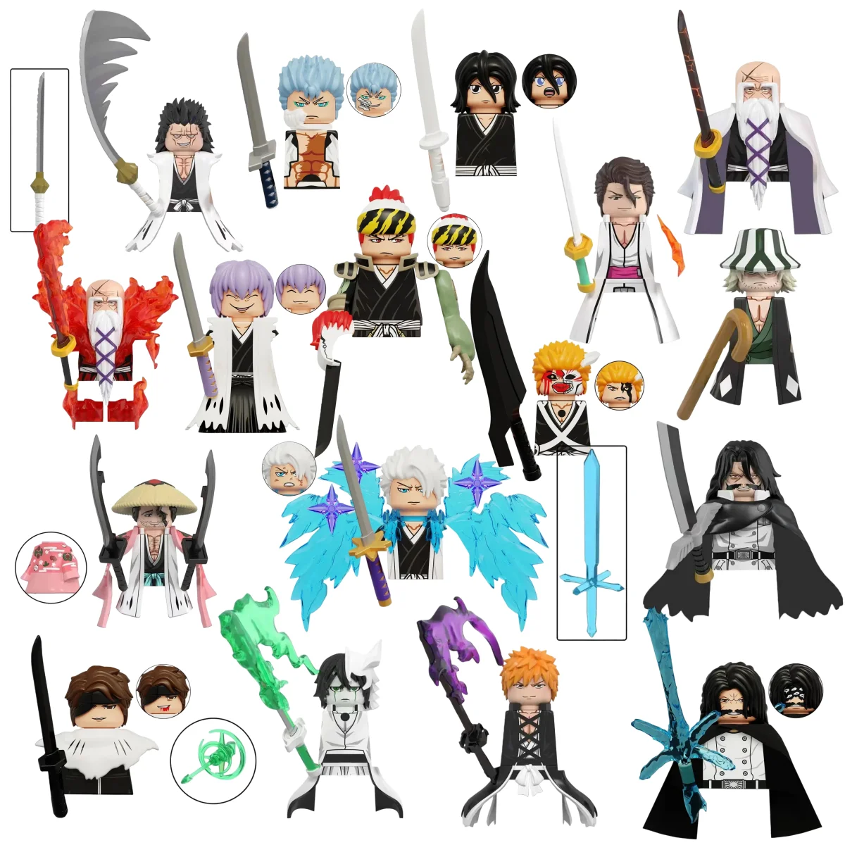 

Blind Box KDL820 WM6164 Building Blocks Mini Model Figures Anime Bleach Kurosaki Ichigo Kuchiki Rukia Cartoon Christmas Gift Toy