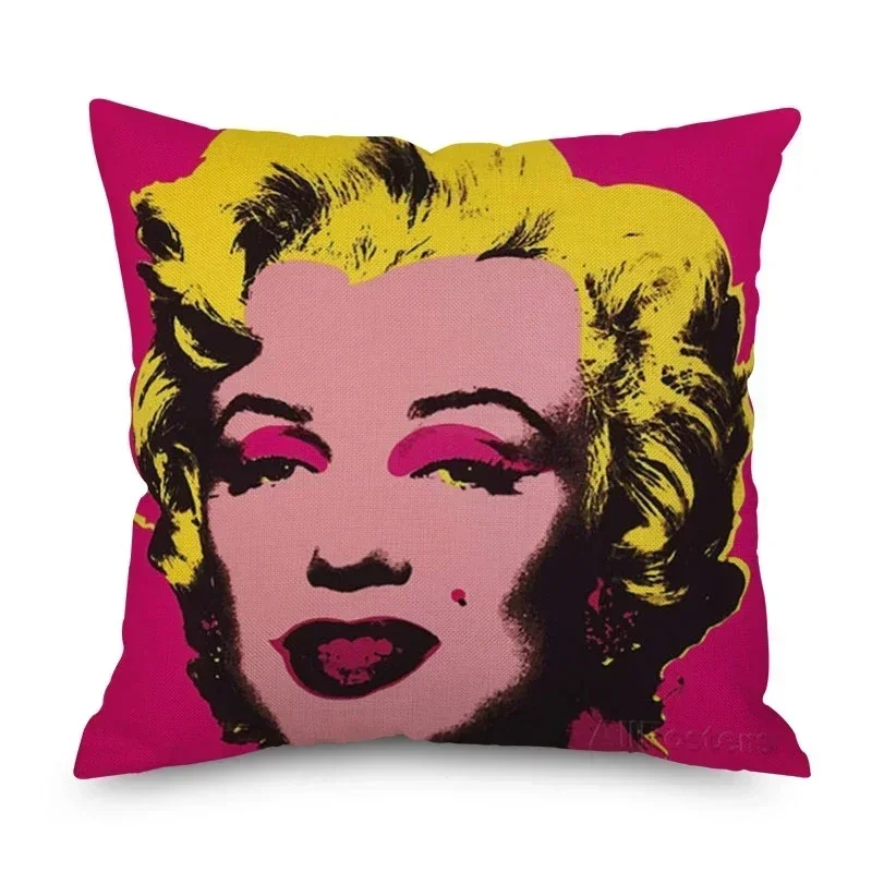 Marilyn Monroe Audrey Hepburn American POP Art Cushion Covers Portrait Painting Pillowcase Bedroom Decorative Pillows For Sofa