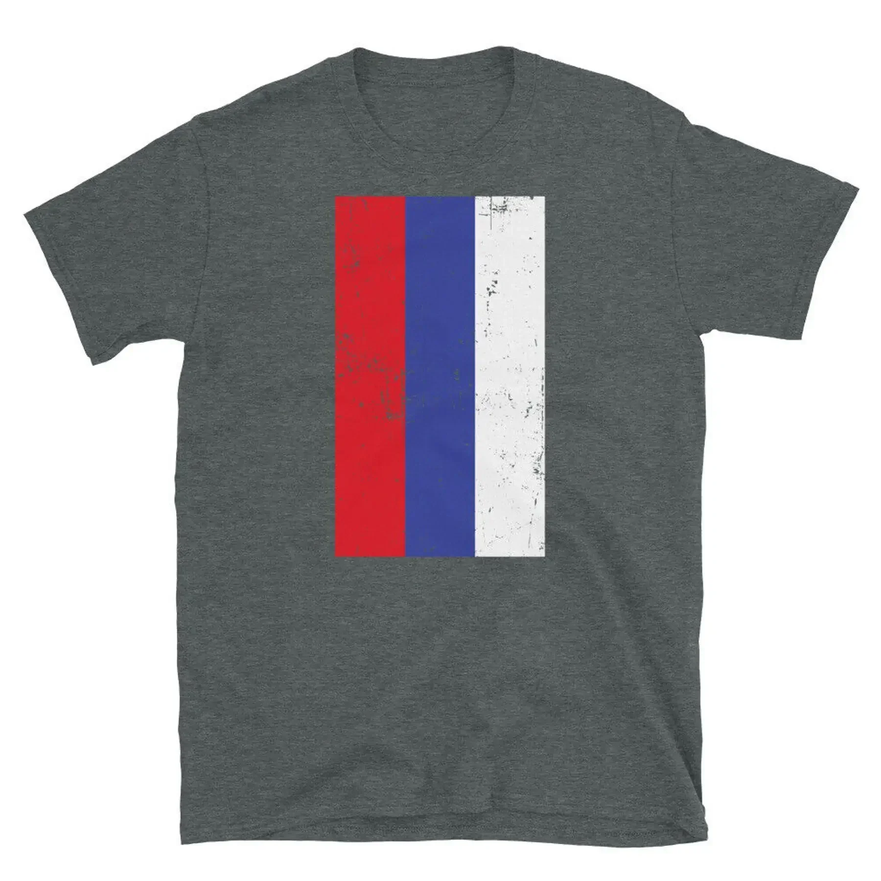 Russia Federation Moscow Distressed Flag Short Sleeve Unisex T Shirt