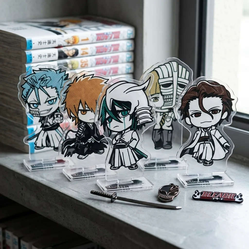 10cm Anime Bleach Acrylic Stand Figure Desktop Decoration Collectible Ornament Cartoon Character Model Gift for Fans Keychain