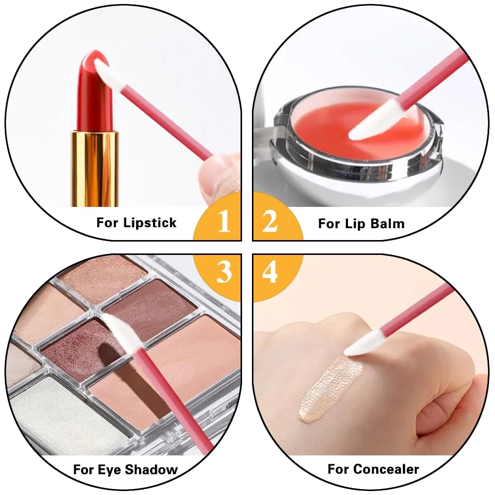 50-teiliges Kristall-Lippenpinsel-Set, multifunktionale Lidschattenpinsel, Mascara-Applikator, Lippenstift-Zauberstäbe, Set für Make-up-Pinsel, Werkzeuge