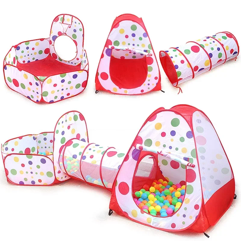 Tenda da piscina per bambini Tenda da gioco portatile con palline Tenda da gioco Palloncino Box Tunnel strisciante Parco giochi per bambini Cortile Camera Piscina Regali per bambini