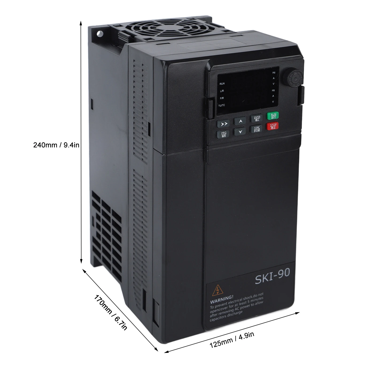 Variable Frequency Drive 7.5KW Vector Inverter Motor Speed Converter 3PH AC380V Input AC0‑380V Output