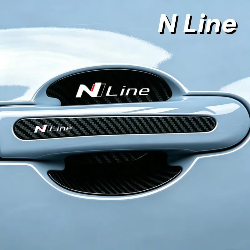Door Bowl Car Stickers Cover for Hyundai N Line Logo Elantra Veloster Kona Tuscani Tucson I30 I10 I20 IX25 Sonata 8PCS Decals
