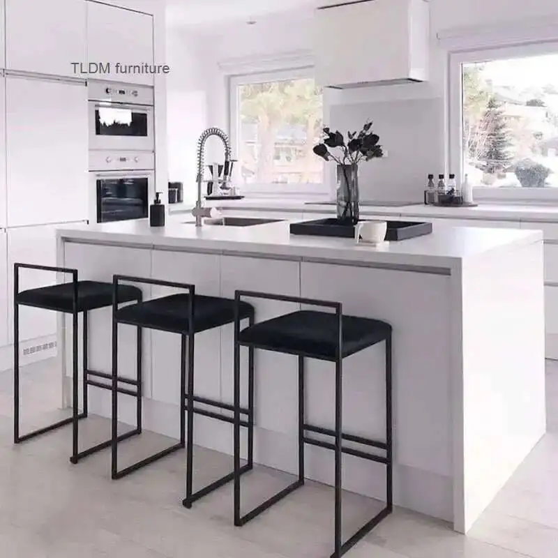 

Nordic Wrought Iron Bar Chairs Simple Modern High Bar Stool Home Furniture Personality Bar Chair Designer Chairs for Kitchen
