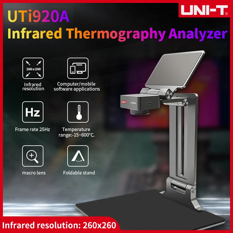 

UNI-T Thermal Imaging Camera 260x200 Industrial Thermal Imager Analyzer for PCB Circuit Board Inspect Repair Connecting PC Phone