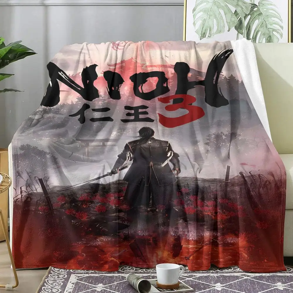 N-Nioh Game Throw Soft Flannel AC Blanket Lightweight Summer Nap Throw Cozy  Blanket for Sofa Bed Travel Home