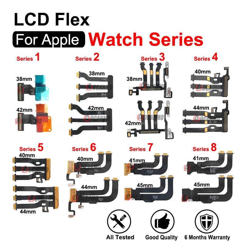 LCD Screen Connection Flex Cable Replacement Parts For Apple Watch Series 6 5 4 3 2 1 Series3 Series5 Series4