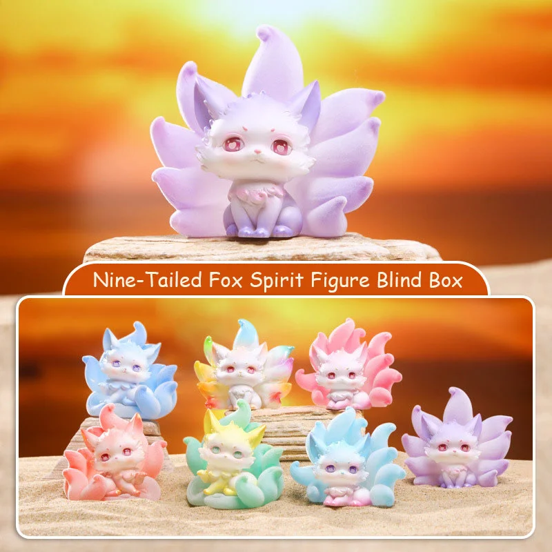 

Девятихвостая лиса, дух, фигурка, загадочная коробка, орнамент, игрушка