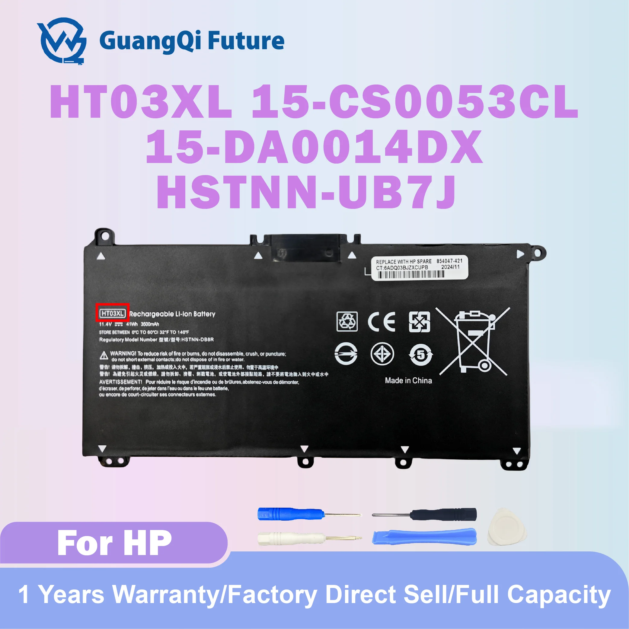 HTO3XL HT03XL HT03 41WH Laptop Battery for HP Pavilion 14-CE0001LA Pavilion 14-CE0014TU Pavilion 14-CE0010CA HSTNN-LB8L L11421-4