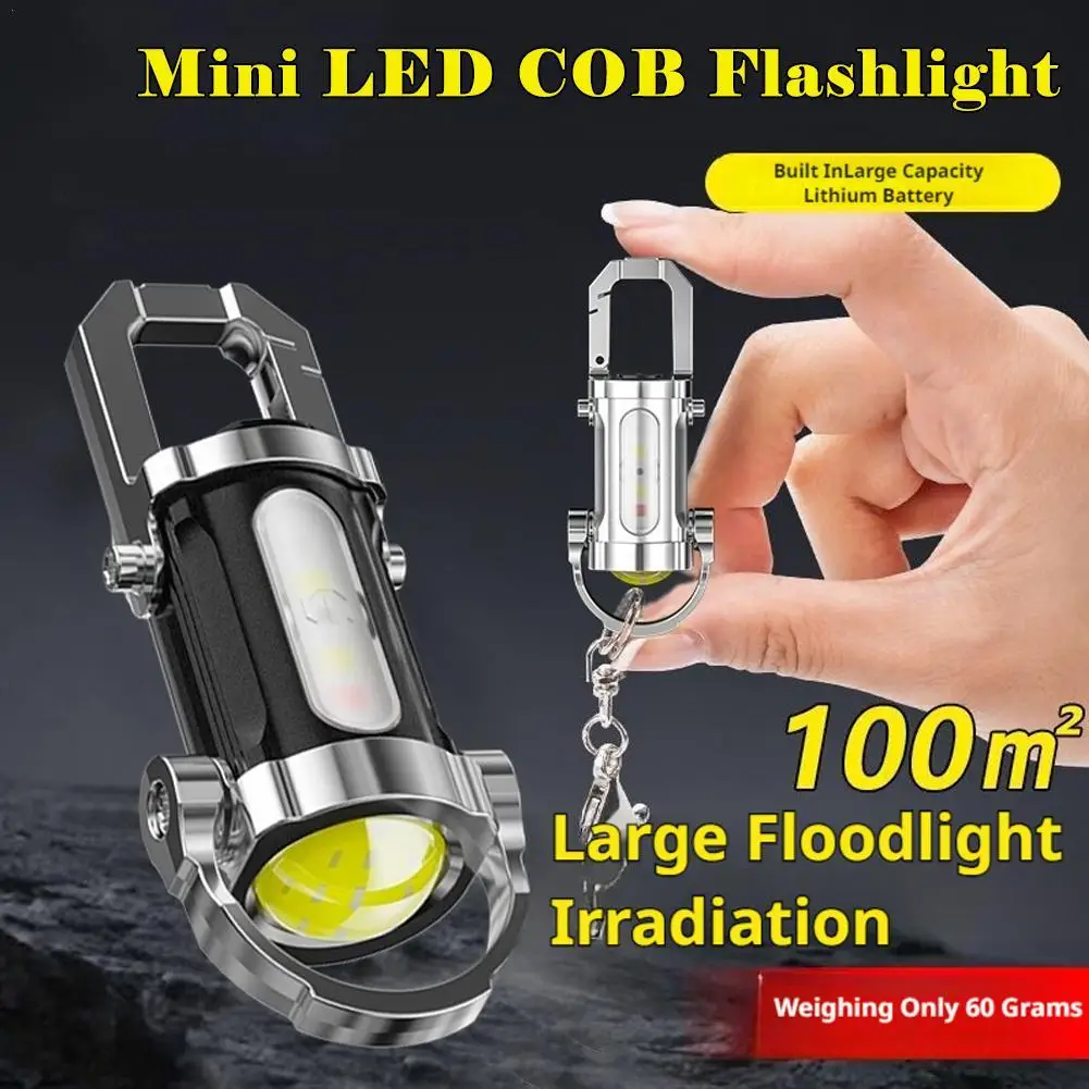 

Portable Waist Hanging Keychain, Mini Flashlight, Multi-function Emergency Charging, Anti-keychain, Waterproof
