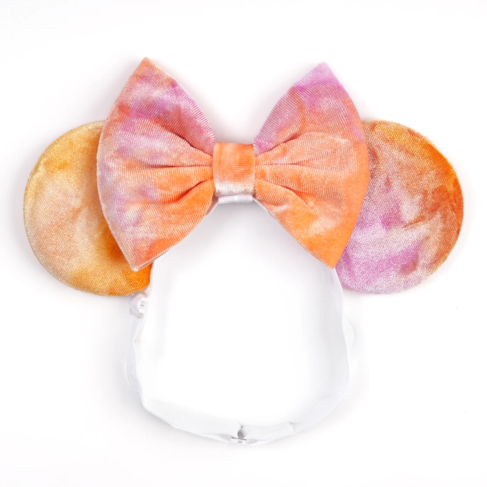 2025 Disney 3.3" Velvet Minnie Mickey Ear Elastic Headbands Newborn Fashion Glitter Adjusted Hairband Baby DIY Hair Accessories - Image 5