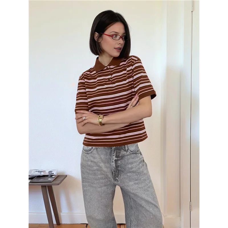 สตรีแขนสั้นเสื้อลําลองธุรกิจฤดูร้อน V คอเสื้อทํางาน 2025 ติดตั้ง Basic Collared เสื้อ