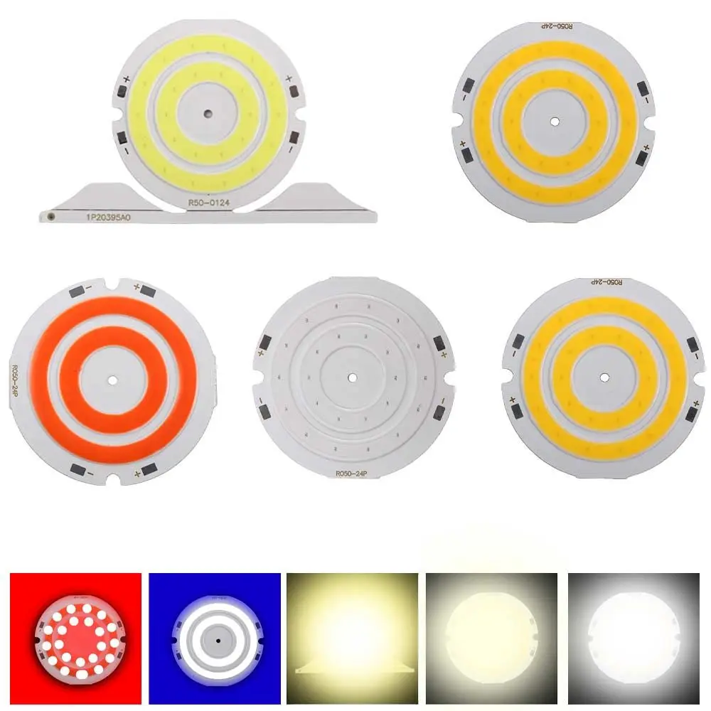 50mm Dia DC 3V 4V DIY Lamp Round Double Ring COB Circular LED COB Lighting Light Plate COB Chip Lighting Components