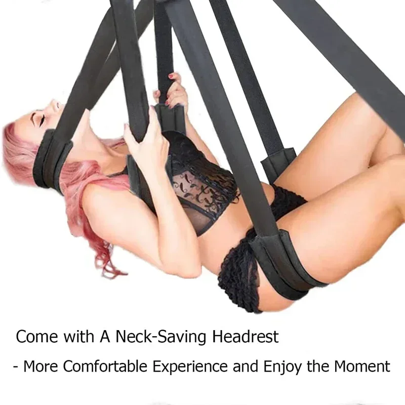 Soft Material Sex Swing Sex Furniture Fetish Bandage Love Adult Game Chairs Hanging Door Swing Sex Erotic Toys for Couples