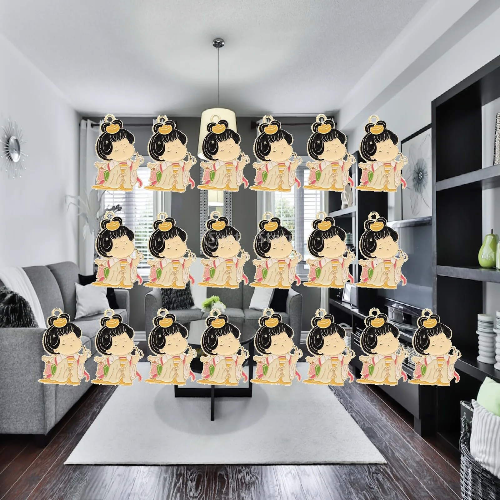 20x Girl Pendants DIY Charms Craft Supplies Handmade for Jewelry Making