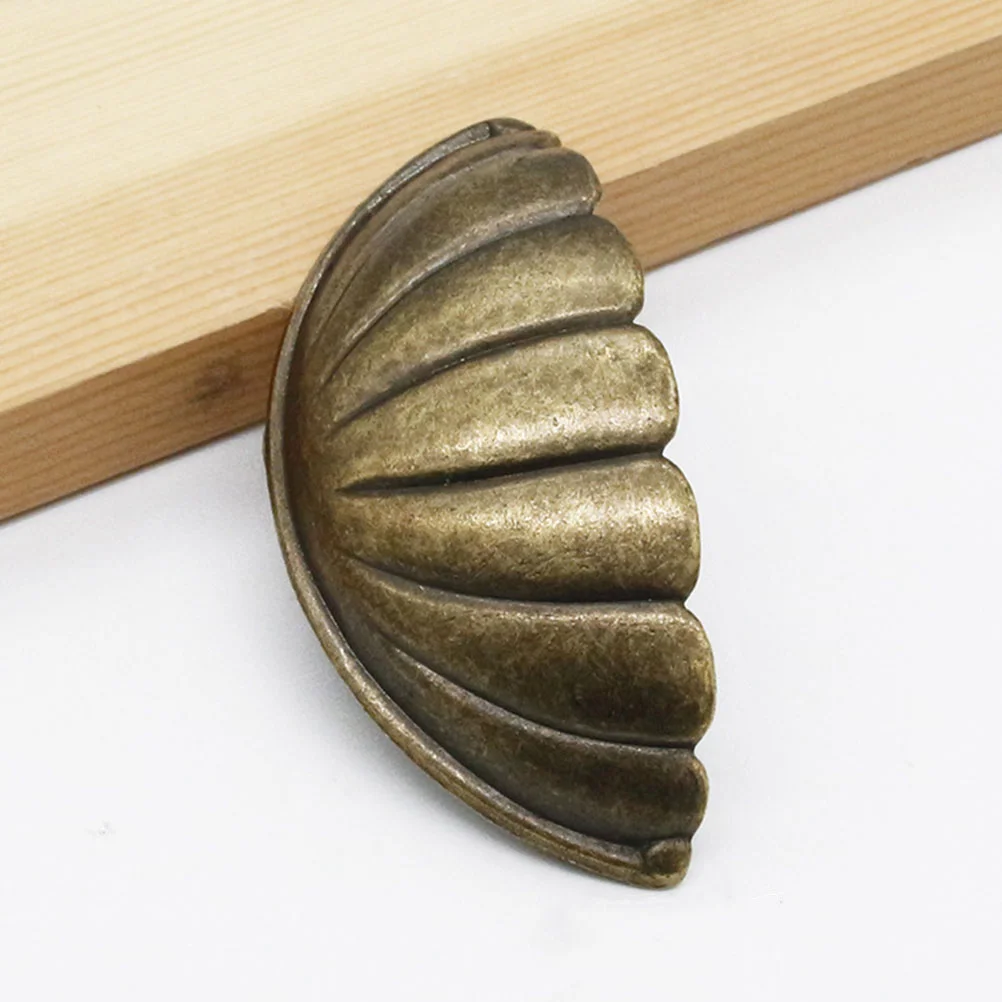 4 Pcs Drawer Pulls Shell Handle Kitchen for Cabinets Cupboard Door Handles Wardrobe Vintage Closet