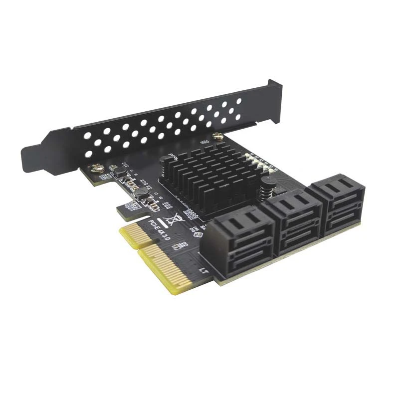 SATA PCI E Adapter 6 Ports SATA 3.0 To PCI Express X4 Expansion Card SATA3.0 Pcie PCI-E SATA Controller For HDD