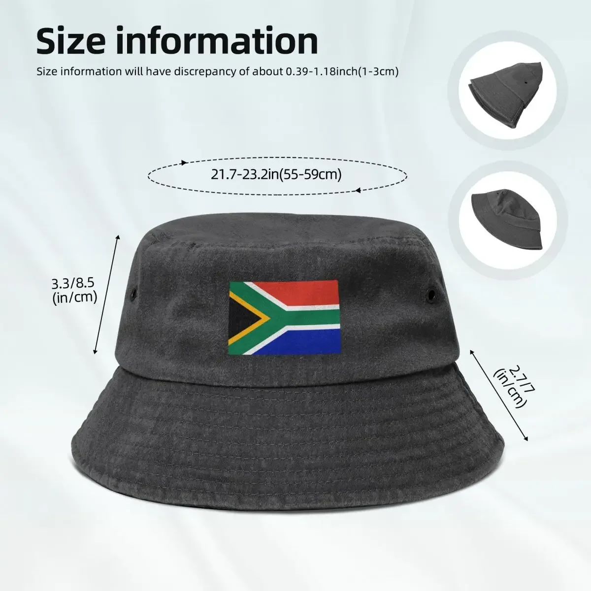 Luxo África do Sul Party Bucket Hat para homens e mulheres, Man Hat