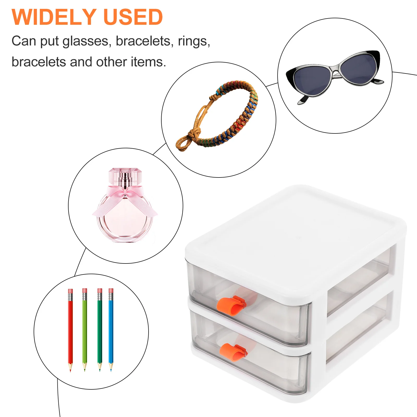 1 pc Desktop Organizer Box Multi-Storey Storage Drawers Transparent For Office Study Room Small Desk Organizer Stationary