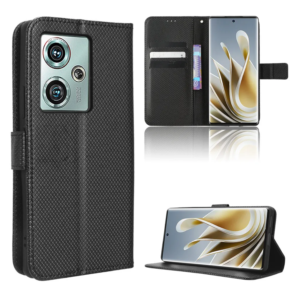 For ZTE Nubia Z50 Case Luxury Flip Diamond Pattern Skin PU Leather Wallet Stand Case For ZTE Nubia Z50 Z 50 NubiaZ50 Phone Bag