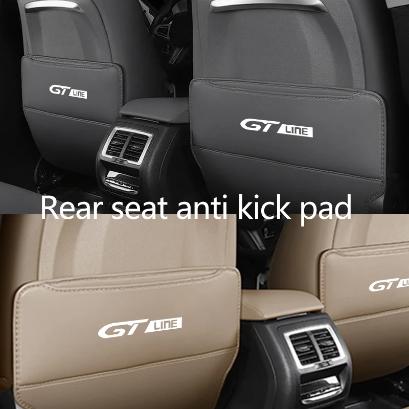 For Peugeot Car Seat Waterproof Cover Seats Back Protector Pad Anti-kick Mat 206 207 208 508 607 2008 3008 4008 5008 RCZ Rifter