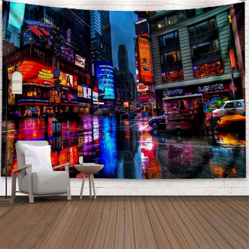 Newyork Streetview Print Wall Tapestry Art Landscape Large Size Tapestry Tapestries Living Room Home Decor Tapestri 6 Sizes