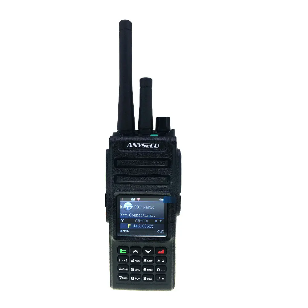 Anysecu R1560 Ds1560 4G Netwerk Radio Linux Systeem Werken Met Real-Ptt Platform Uhf Transceiver 400-520Mhz 2800Mah Draagbare Radio