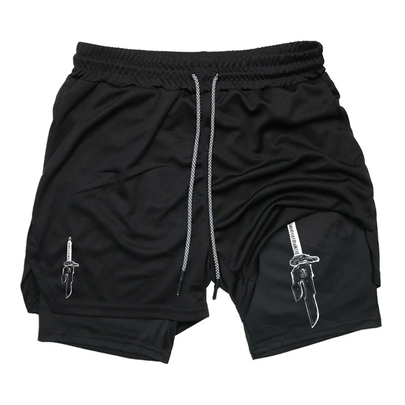 Running 2-in-1 Performance for Men Gym Workout Shorts Phone Pocket Towel Loop Comfortable Athletic Quick Dry Moisture Absorbing