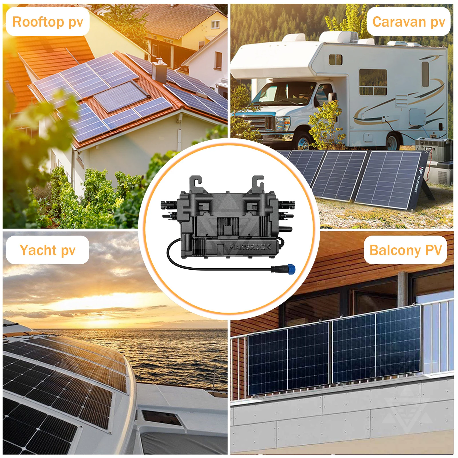 800W 16-60VDC 183V~264VAC MPPT Solar Grid Connected Micro Inverter With WiFi Intelligent IP65 Waterproof New Inverter