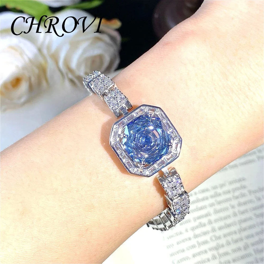 Luxuriöses 925 Sterling Silber Millennium Rose Farbiges Armband mit Diamanten für Damen – Detail 7