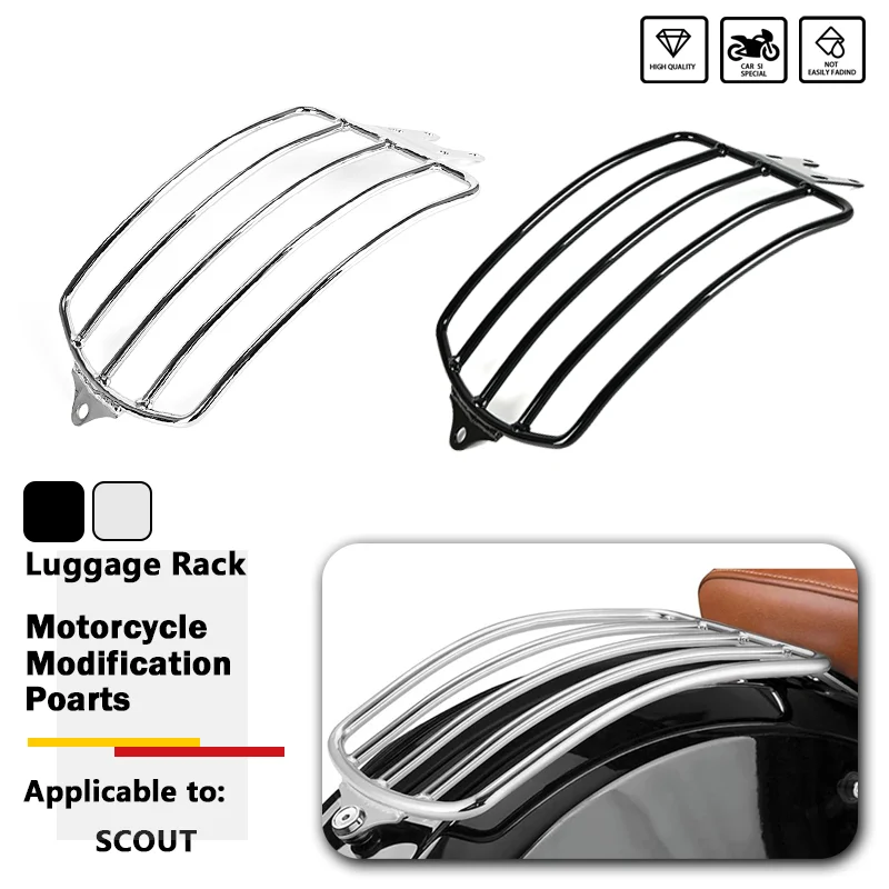 

Motorcycle Rear Luggage Rack Black/Chromed Solo Seat Cargo Carrier Bracket Fit For Indian Scout Sixty ABS 100th Anniversary15-23