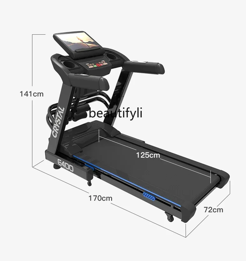 A49 Treadmill household small silent folding indoor multi-functional fitness equipment