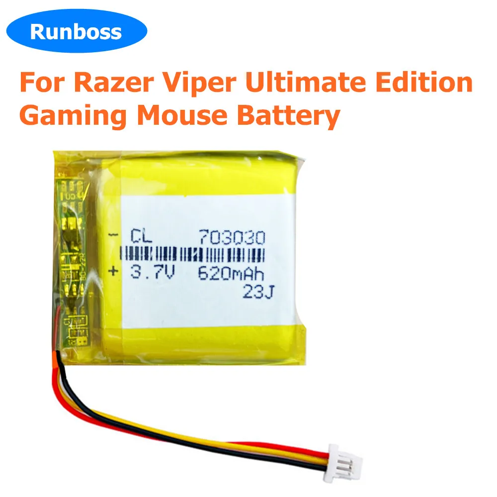 Replacement 620mAh 3.7V Battery For Razer Viper Ultimate Edition Gaming Mouse