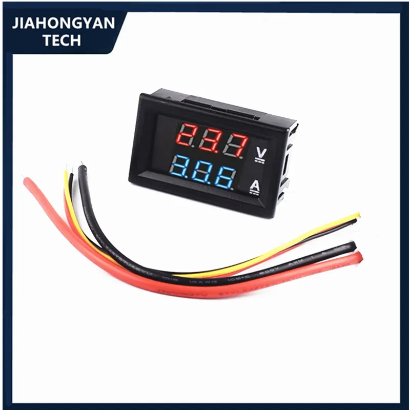 DC0-100V 10A DC Voltage Ammeter Head DoubleDisplay Two-Color  Digital Display