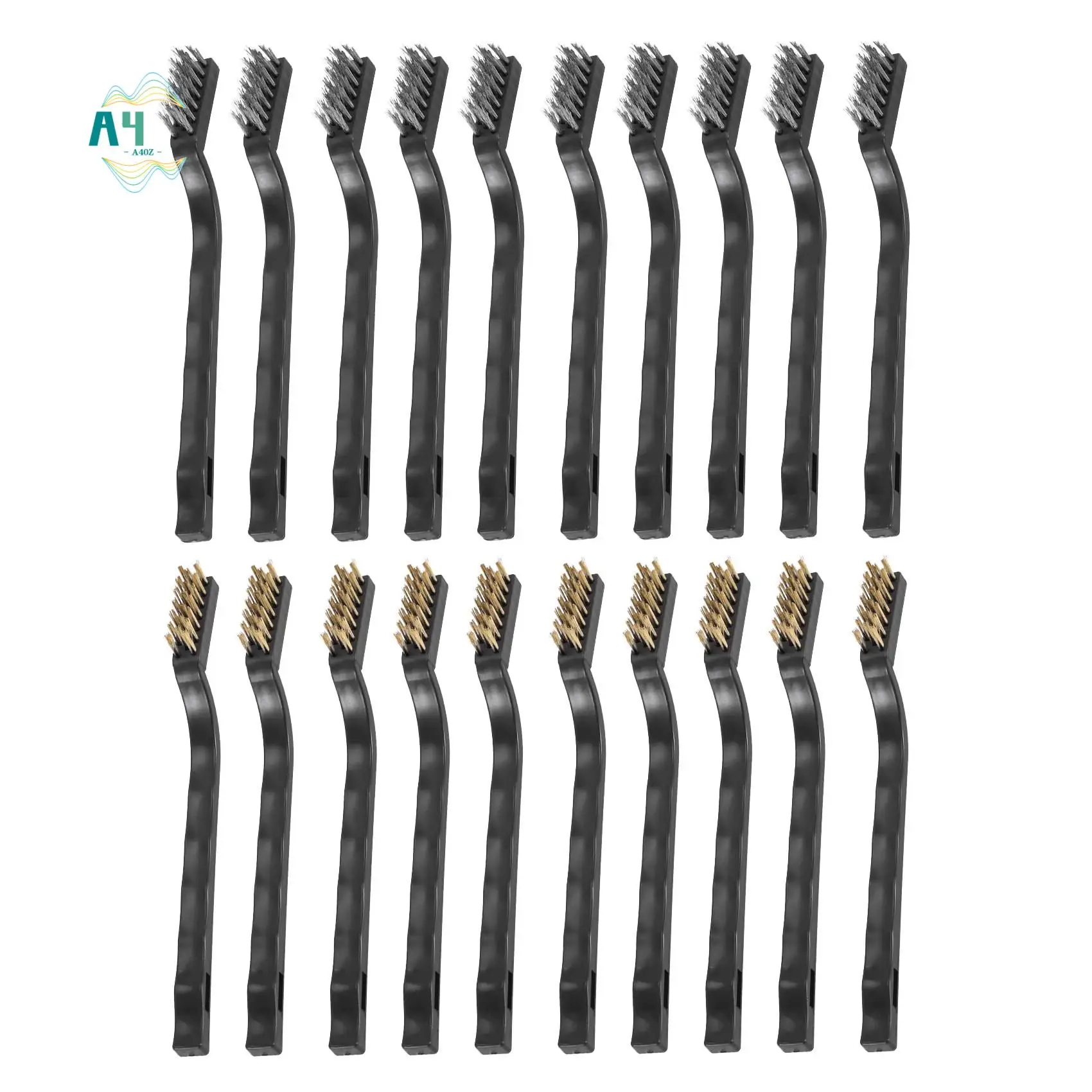 

A40Z-20 Pcs Wire Brush Metal Brush For Cleaning Welding Slag And Rust Scratch Brush Curved Handle Slag Brush Wire Rust Brush