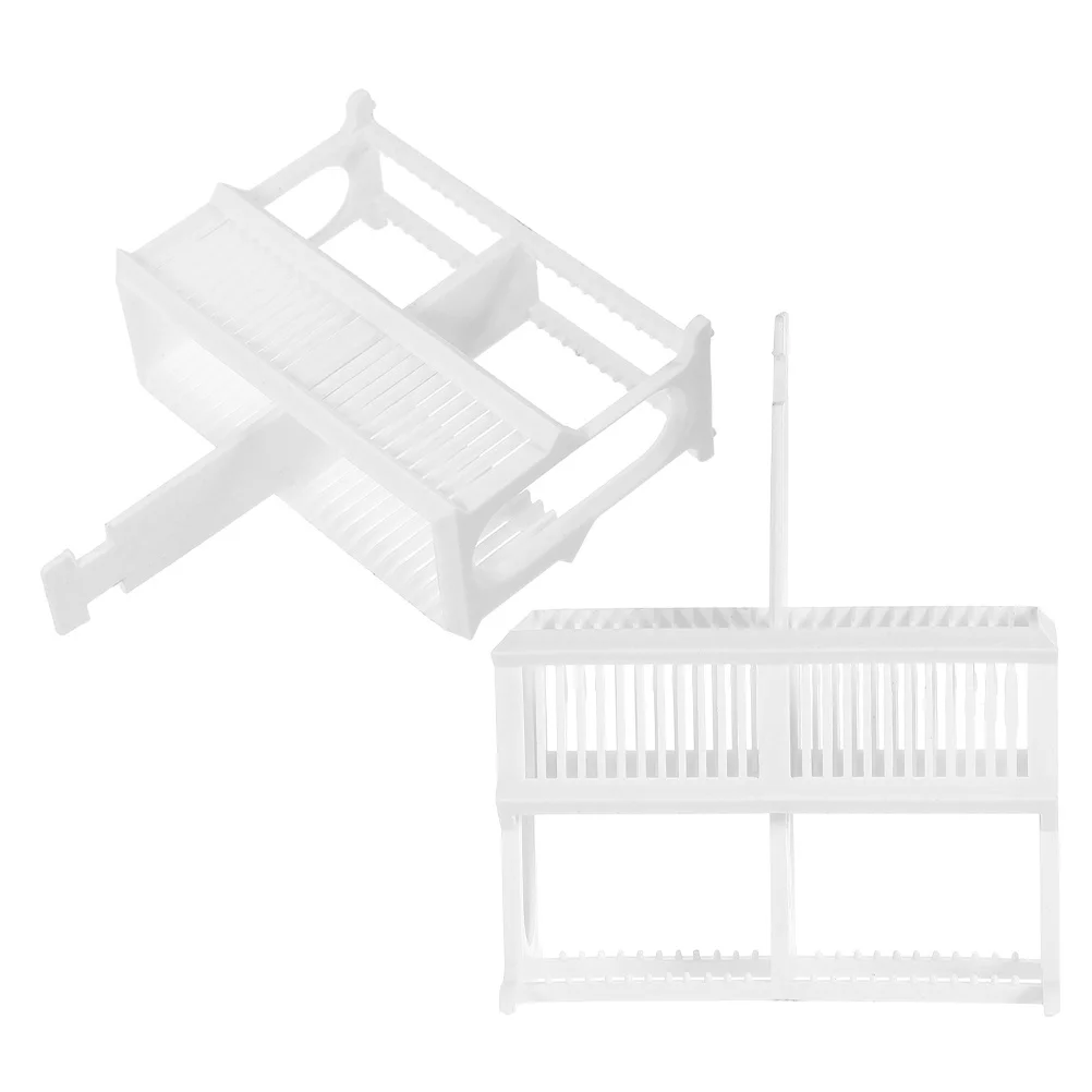 

2pcs Laboratory Slide Holder Plastic Staining Rack Reusable Storage For Medical Educational Use Large Capacity Microscope Slides